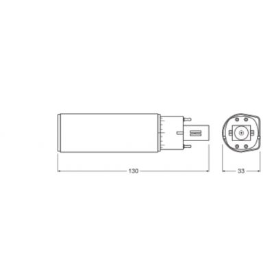 DULUX D E LED FR 13 ECG, AC mains 6W 830 G24q-1 TRZONKI SPECJALNE LEDVANCE (4058075558663)