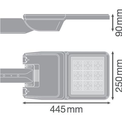 Oprawa uliczna LED STREETLIGHT FLEX SMALL 36W 2700K 727 RV25ST ALW 4058075552296 LEDVANCE (4058075552296)
