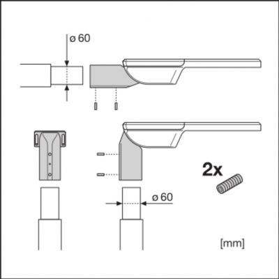 Oprawa uliczna LED STREETLIGHT FLEX SMALL 36W 2700K 727 RV25ST ALW 4058075552296 LEDVANCE (4058075552296)