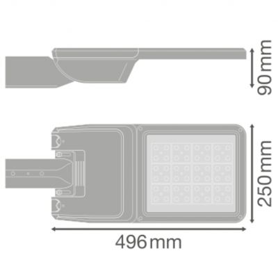 STREETLIGHT FLEX MEDIUM 80W 727 RV25ST ALW LEDVANCE (4058075552357)