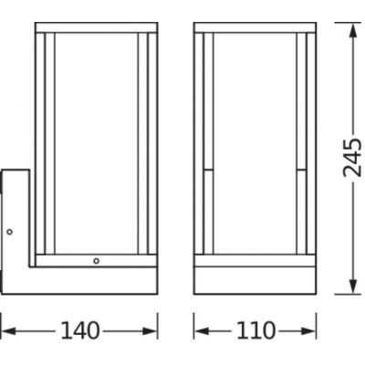 Kinkiet lampa elewacyjna ścienna E27 IP44 Endura CLASSIC FRAME WALL 4058075554399 LEDVANCE (4058075554399)