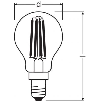 BASE CL P40 4W 827 230V FIL E14 FS5 LEDVANCE (4058075090668)