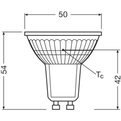 Żarówka LED /10szt./ Reflektor GU10 4,3W=50W 350lm ciepła biel 36st OSRAM (4058075036680)