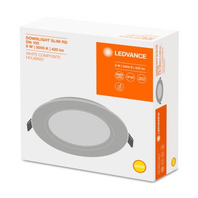 Panel LED Podtynkowy wpuszczany 6W 3000K DOWNLIGHT Slim DN105 okrągły 4058075078970 LEDVANCE (4058075078970)