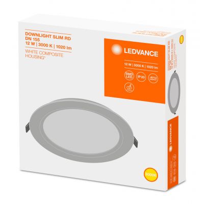 Panel LED Podtynkowy wpuszczany 12W 3000K DOWNLIGHT Slim DN155 okrągły 4058075079038 LEDVANCE (4058075079038)