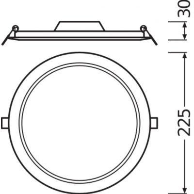 Panel LED Podtynkowy wpuszczany 18W 4000K DOWNLIGHT Slim DN210 okrągły 4058075079113 LEDVANCE (4058075079113)