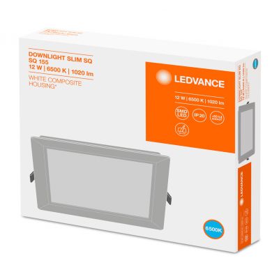 Panel LED Podtynkowy wpuszczany 12W 6500K DOWNLIGHT Slim SQ155 kwadrat 4058075079311 LEDVANCE (4058075079311)