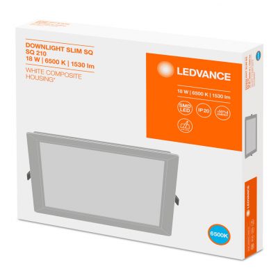Panel LED Podtynkowy wpuszczany 18W 6500K DOWNLIGHT Slim SQ210 kwadrat 4058075079373 LEDVANCE (4058075079373)