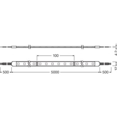 Taśma LED Pasek 24V 67W 300LED RGB IP65 12mm 5m 4058075404472 LEDVANCE (4058075404472)