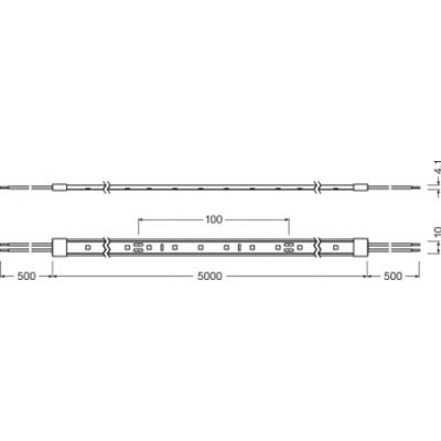 Taśma LED 24V 27W 5m 540lm/W LS VAL-600/865/5/IP65 10X1 LEDV 4058075296633 LEDVANCE (4058075296633)