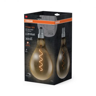 Żarówka LED Vintage 1906 LED CL A160 FIL GOLD 28 dim 5W/820 E27 4058075269705 LEDVANCE (4058075269705)