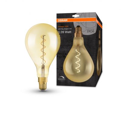 Żarówka LED Vintage 1906 LED CL A160 FIL GOLD 28 dim 5W/820 E27 4058075269705 LEDVANCE (4058075269705)