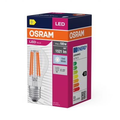Żarówka LED E27 11W/840 E27 VALUE CL A FIL 100 non-dim 11W/840 4058075439597 LEDVANCE (4058075439597)