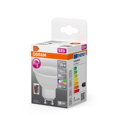 Żarówka LED HALOGEN GU10 4,5W OSRAM RGBW RGB+PILOT LEDVANCE (4058075445970)