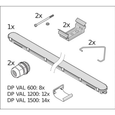 Oprawa hermetyczna LED DAMPPROOF VALUE 50W 6000lm 4000K 1500mm IP65 4058075300903 LEDVANCE (4058075300903)