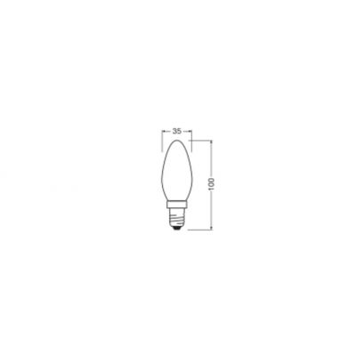 BASE CL B40 4W 827 230V GL FR E14 FS5 LEDVANCE (4058075090682)