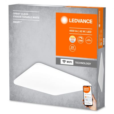 Plafon LED Lampa Sufitowa ORBIS CLEAN 42W 4000lm CCT 53cm SMART+ WiFi 4058075572614 LEDVANCE (4058075572614)