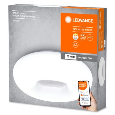 Plafon LED lampa sufitowa ORBIS Donut 24W 2500lm ciepła-zimna 40cm SMART+ WiFi 4058075486300 LEDVANCE (4058075486300)