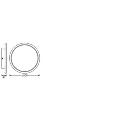 SMART WIFI ORBISDISC 500RD IP44 TW BK LEDVANCE (4058075573635)