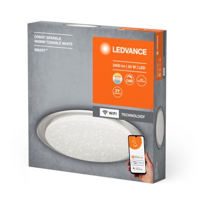 Plafon LED Lampa Sufitowa ORBIS SPARKLE 24W 2400lm CCT 46cm SMART+ WIFI 4058075573475 LEDVANCE (4058075573475)