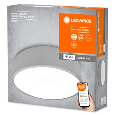 Plafon LED lampa sufitowa ORBIS Cylinder 24W 2800lm ciepła-zimna 45cm SMART+ WiFi 4058075486584 LEDVANCE (4058075486584)