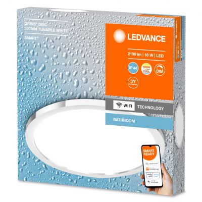 Plafon LED Lampa łazienkowa ORBIS Disc 18W 2100lm ciepła-zimna 30cm SMART+ WiFi 4058075573598 LEDVANCE (4058075573598)