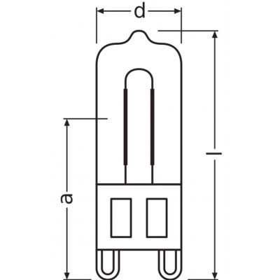 Żarówka halogenowa 60W G9 230V 51mm HALOPIN ECO G9 66760 LEDVANCE (4008321945372)