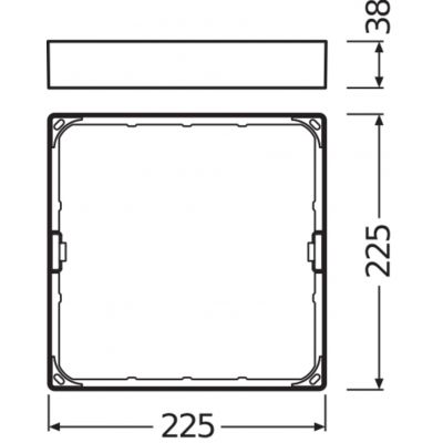 Ramka do montażu powierzchniowego Opraw DOWNLIGHT Slim SQ210 4058075079434 LEDVANCE (4058075079434)