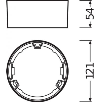 Ramka do montażu powierzchniowego Opraw DOWNLIGHT Slim DN105 4058075079151 LEDVANCE (4058075079151)