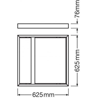 PANEL 625 SURFACE MOUNT KIT H75 LEDV LEDVANCE (4058075472938)