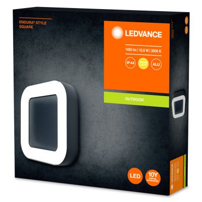 Kinkiet ścienny lampa elewacyjna oprawa zewnętrzna 13W 480lm 3000K Endura Style Kwadrat 4058075205253 LEDVANCE (4058075205253)