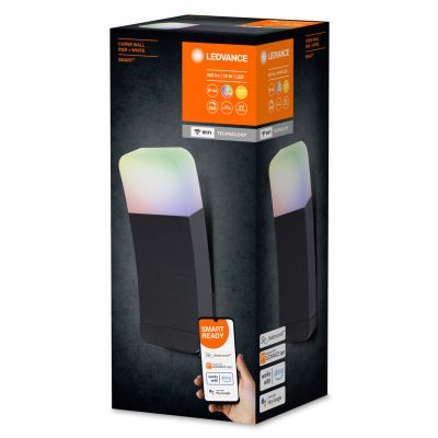 Kinkiet LED INTELIGENTNY 9W RGB+W Ciemny szary SMART+ WiFi CURVE 4058075478336 LEDVANCE (4058075478336)