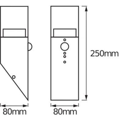 Kinkiet POCHODNIA lampa elewacyjna ścienna 5W 3000K CZUJNIK RUCHU Endura Style CRYSTAL 4058075474192 LEDVANCE (4058075474192)