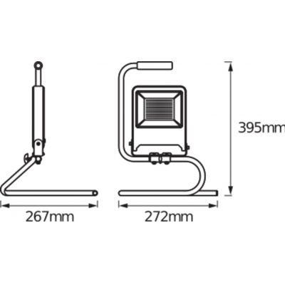 Naświetlacz LED 50W 4500lm 4000K IP65 Szary WORKLIGHTS S-STAND przenośny 4058075213876 LEDVANCE (4058075213876)