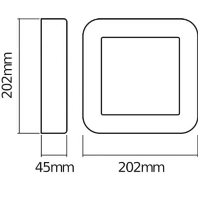 Kinkiet ścienny lampa elewacyjna oprawa zewnętrzna 13W 600lm 3000K Endura Style Kwadrat 4058075205277 LEDVANCE (4058075205277)