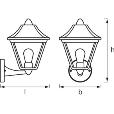 Kinkiet lampa zewnętrzna elewacyjna oprawa ścienna E27 Endura Classic Tradition UP 4058075206229 LEDVANCE (4058075206229)