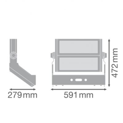 FLOOD MAX LUM 600W 757 ASYM 50X110 WAL LEDVANCE (4058075580619)