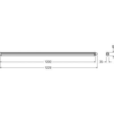 Oprawa hermetyczna LED Damp Proof 1200 36W 4000lm 4000K IP65 Slim Value 4058075066458 LEDVANCE (4058075066458)