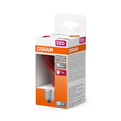 Lampa LED STAR CL A Red 15 non-dim 2,5W E27 LEDVANCE (4058075433946)