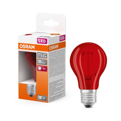 Lampa LED STAR CL A Red 15 non-dim 2,5W E27 LEDVANCE (4058075433946)