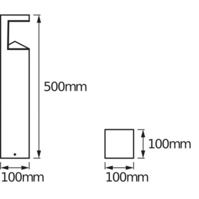SŁUPEK ogrodowy lampa oprawa stojąca LED 9W Endura Style PIRAMIDA 50cm 4058075477919 LEDVANCE (4058075477919)