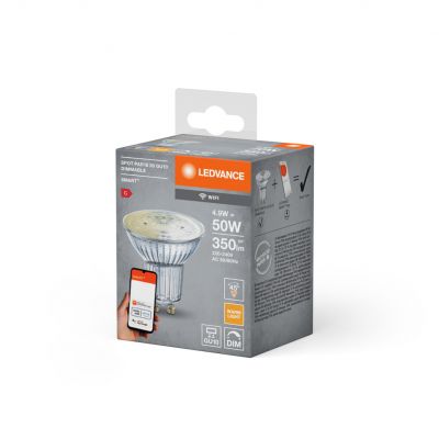 Żarówka LED GU10 5W 350lm 2700K Ciepła SMART+ WiFi Ściemnialna 4058075485655 LEDVANCE (4058075485655)