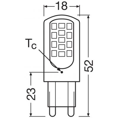 LED PIN 40D CL 4W 827 230V G9 LEDVANCE (4058075432246)