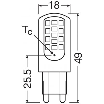 LED PIN40 CL 4,2W 827 230V G9 LEDVANCE (4058075432390)