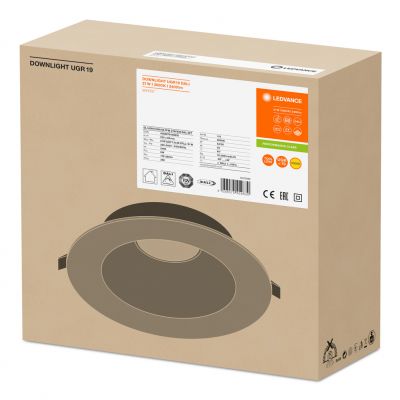 DOWNLIGHT UGR19 DN195 PFM 21W 830 DALI WT LEDV LEDVANCE (4058075459830)