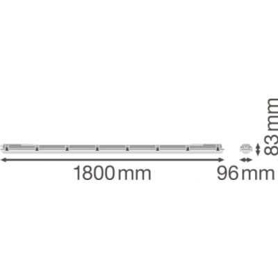 Oprawa hermetyczna LED DAMP PROOF VALUE 1800 70 W 4000 K IP65 4058075300989 LEDVANCE (4058075300989)