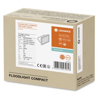 Naświetlacz LED FLOOD COMPACT V 10W 840 SYM 100 WT 4058075574618 LEDVANCE (4058075574618)