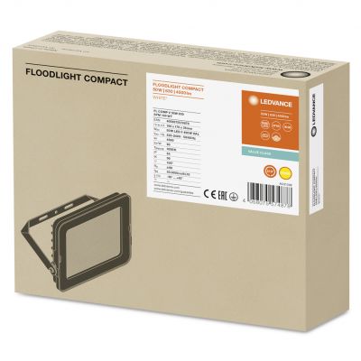 Naświetlacz LED 50W 4500lm 3000K IP65 Biały COMPACT V 4058075574878 LEDVANCE (4058075574878)
