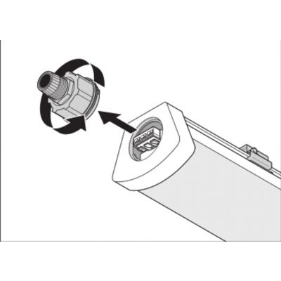 Oprawa hermetyczna DAMP PROOF LED COMPACT 1200 44W 3000K GR IP66 LEDV LEDVANCE (4058075424241)