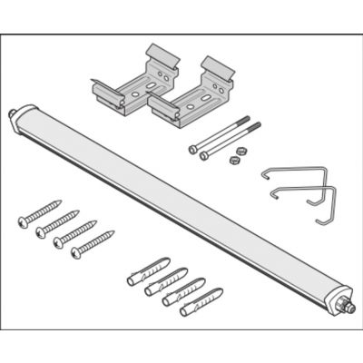 Oprawa hermetyczna DAMP PROOF LED COMPACT 1500 55W 3000K GR IP66 LEDV LEDVANCE (4058075424289)